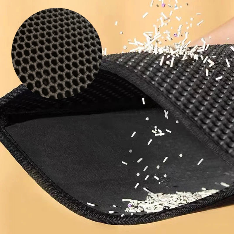 Pet Cat Litter Mat: Waterproof, Double Layer