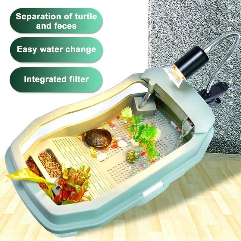 Baby Turtle Habitat with Lid and Anti-Slip