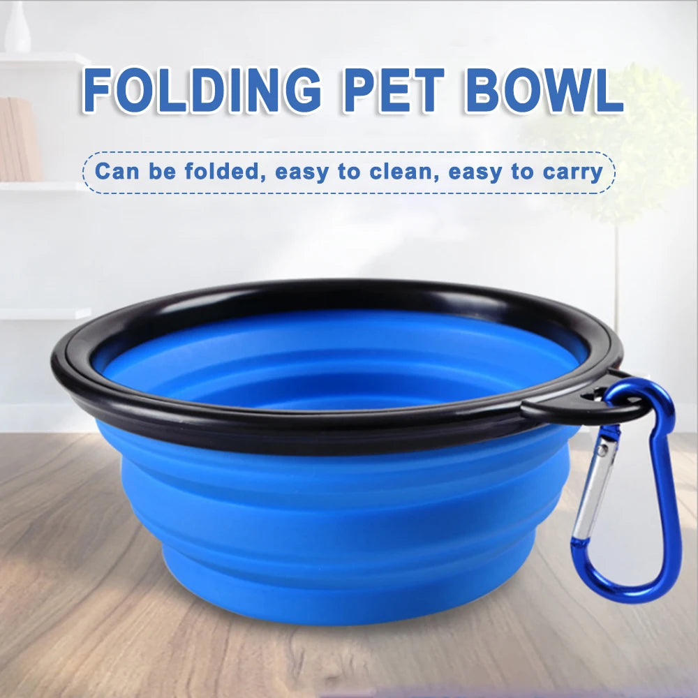 Large Outdoor Dog Silicone Folding Bowl