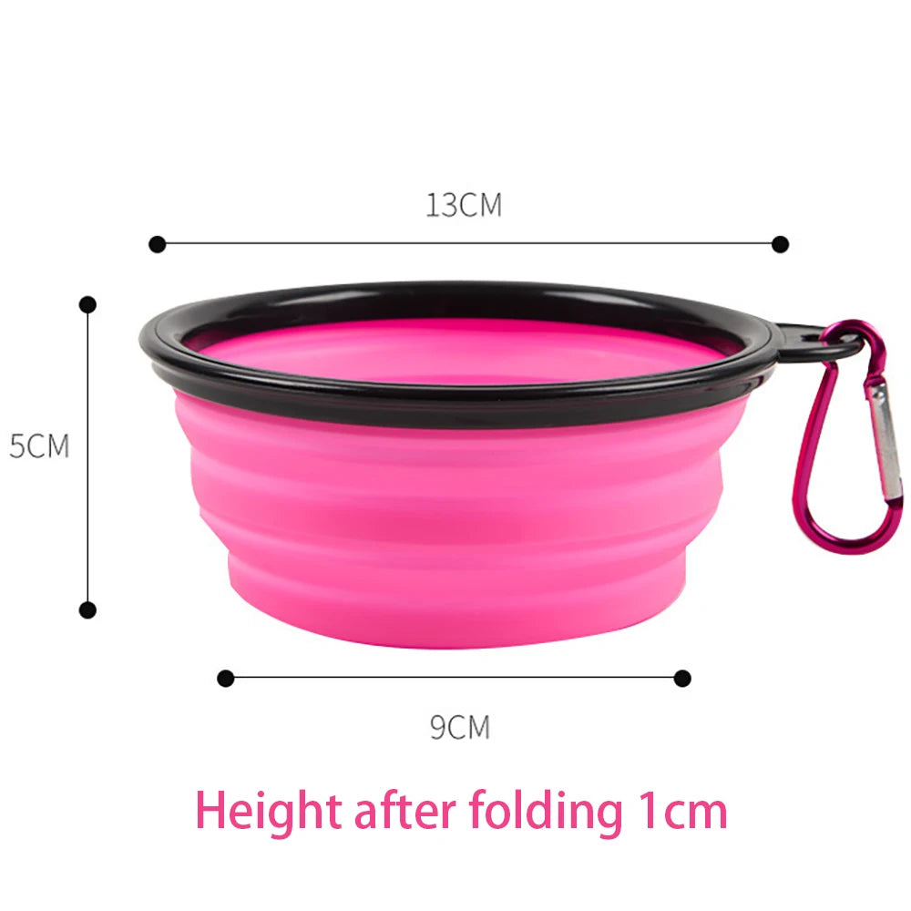 Large Outdoor Dog Silicone Folding Bowl