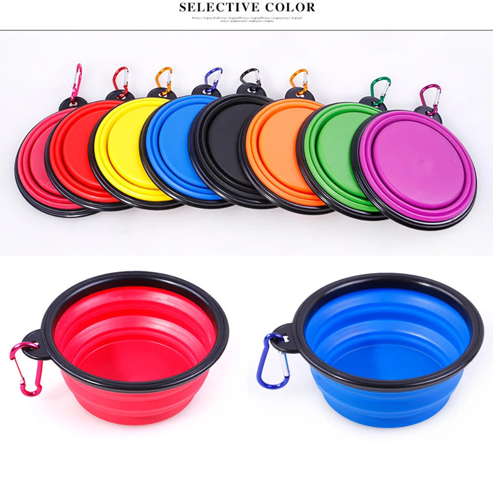 Large Outdoor Dog Silicone Folding Bowl