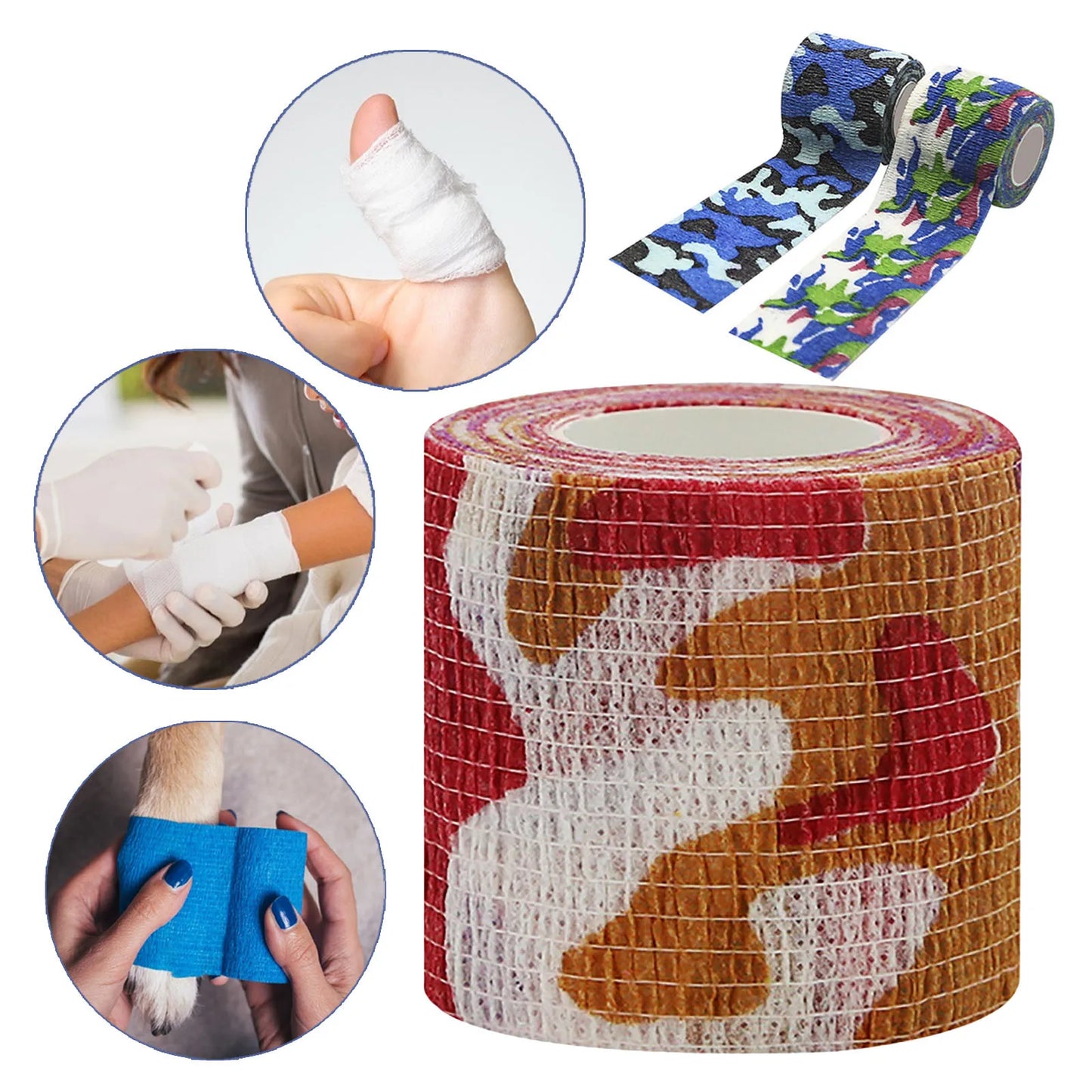 Camouflage Elastic Wrap Tape for Sports