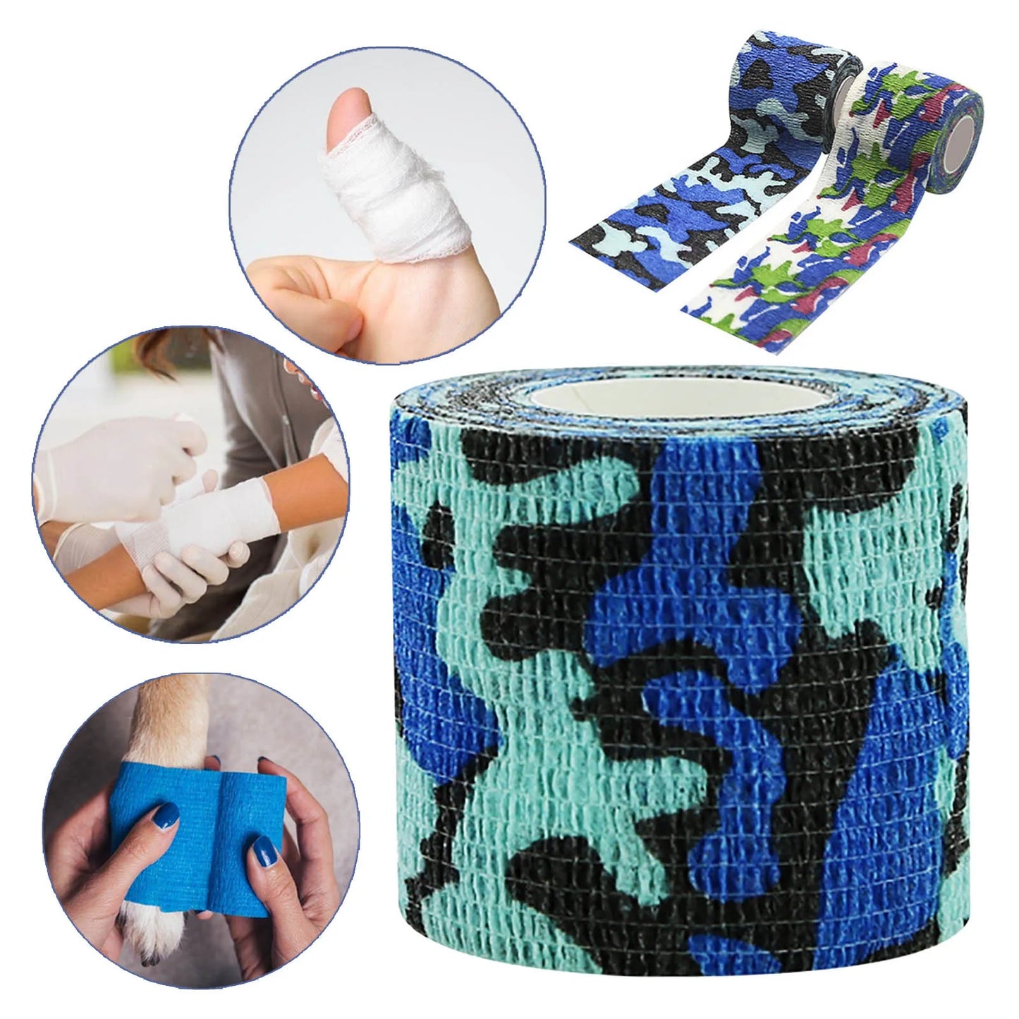 Camouflage Elastic Wrap Tape for Sports