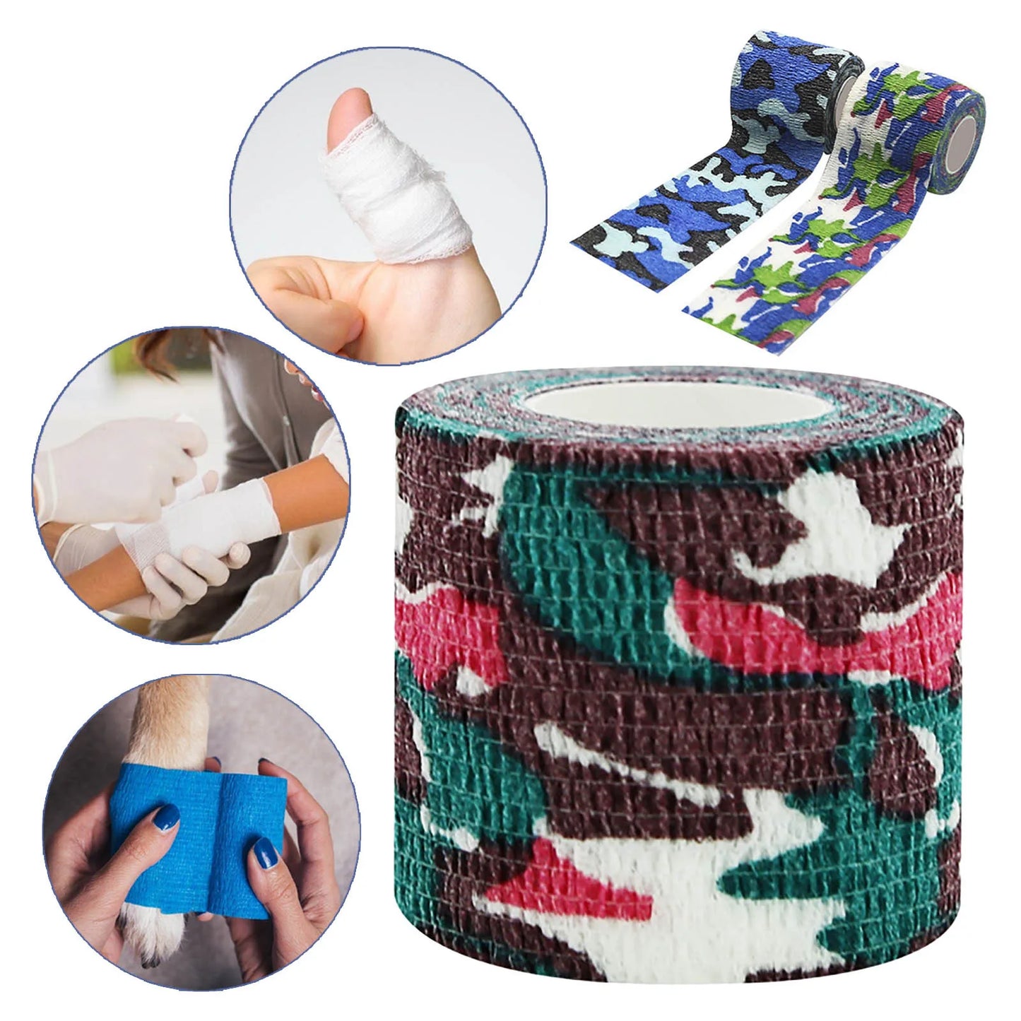 Camouflage Elastic Wrap Tape for Sports