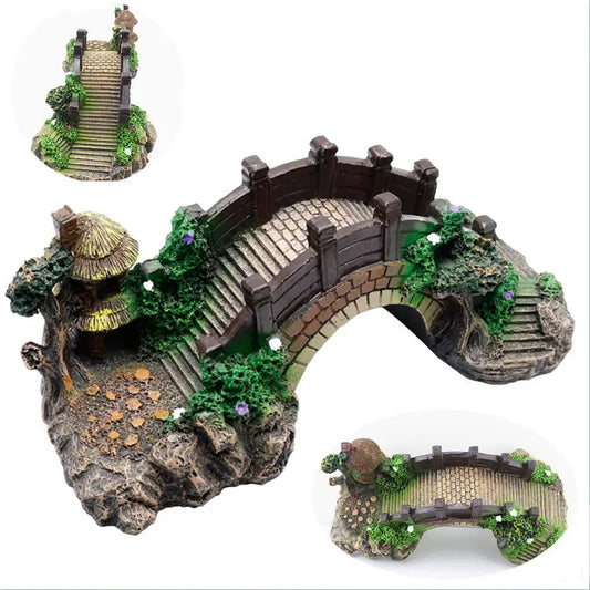 Artificial Bridge Resin Ornament for Aquarium