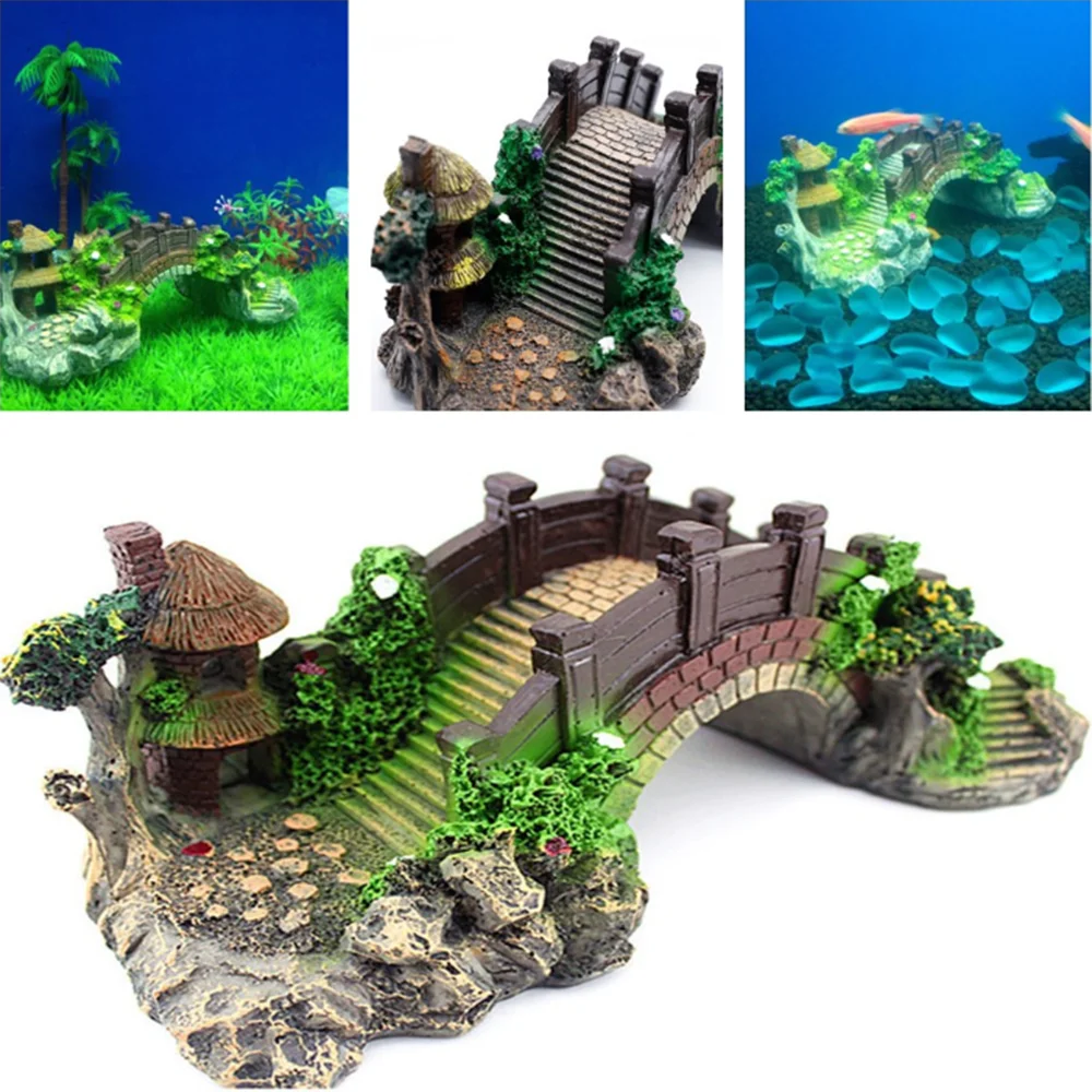 Artificial Bridge Resin Ornament for Aquarium