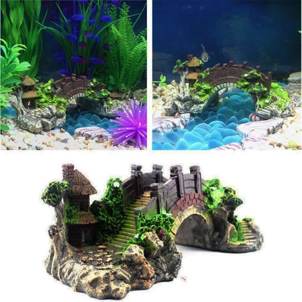 Artificial Bridge Resin Ornament for Aquarium