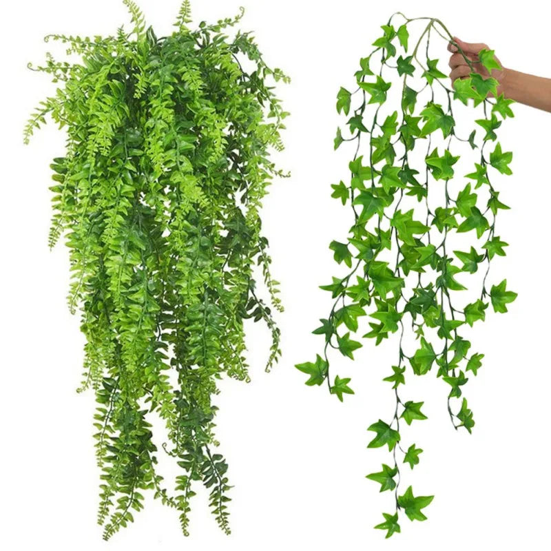 Durable Artificial Hanging Leaves Habitat Decor