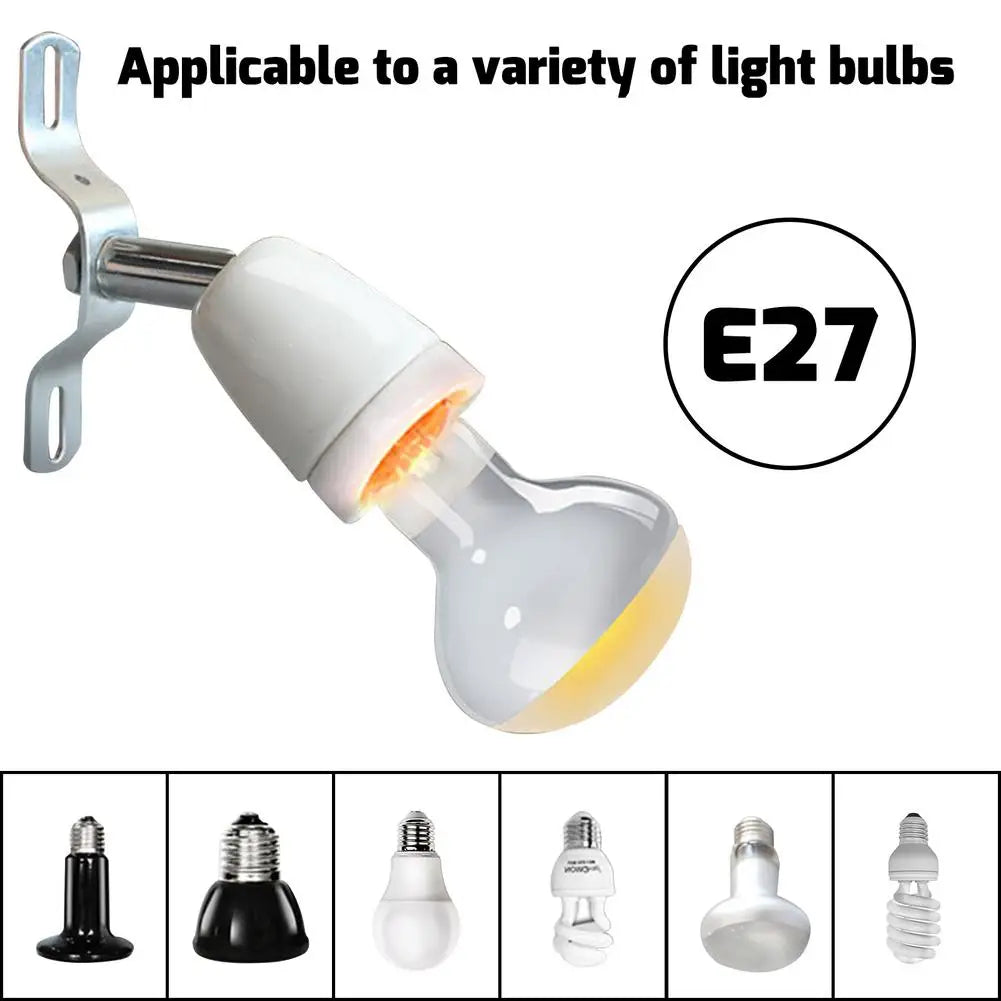 Rotatable Ceramic Lamp Holder with ON/OFF Switch