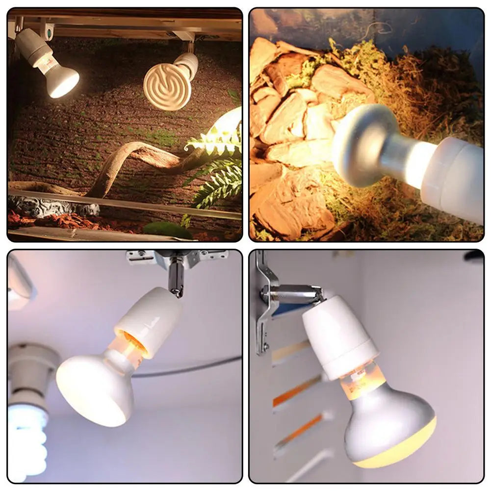 Rotatable Ceramic Lamp Holder with ON/OFF Switch