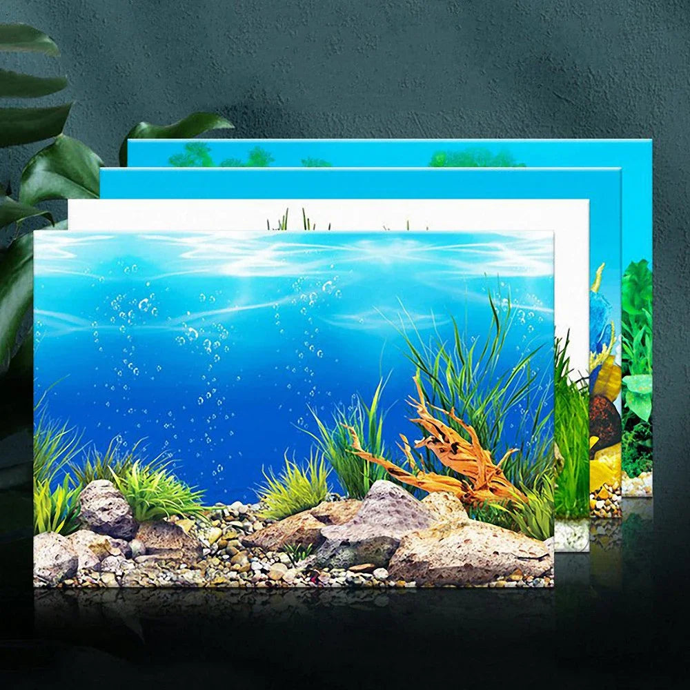 Double-Sided Aquarium Landscape Sticker: Ocean Sea