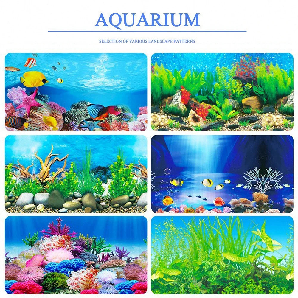 Double-Sided Aquarium Landscape Sticker: Ocean Sea