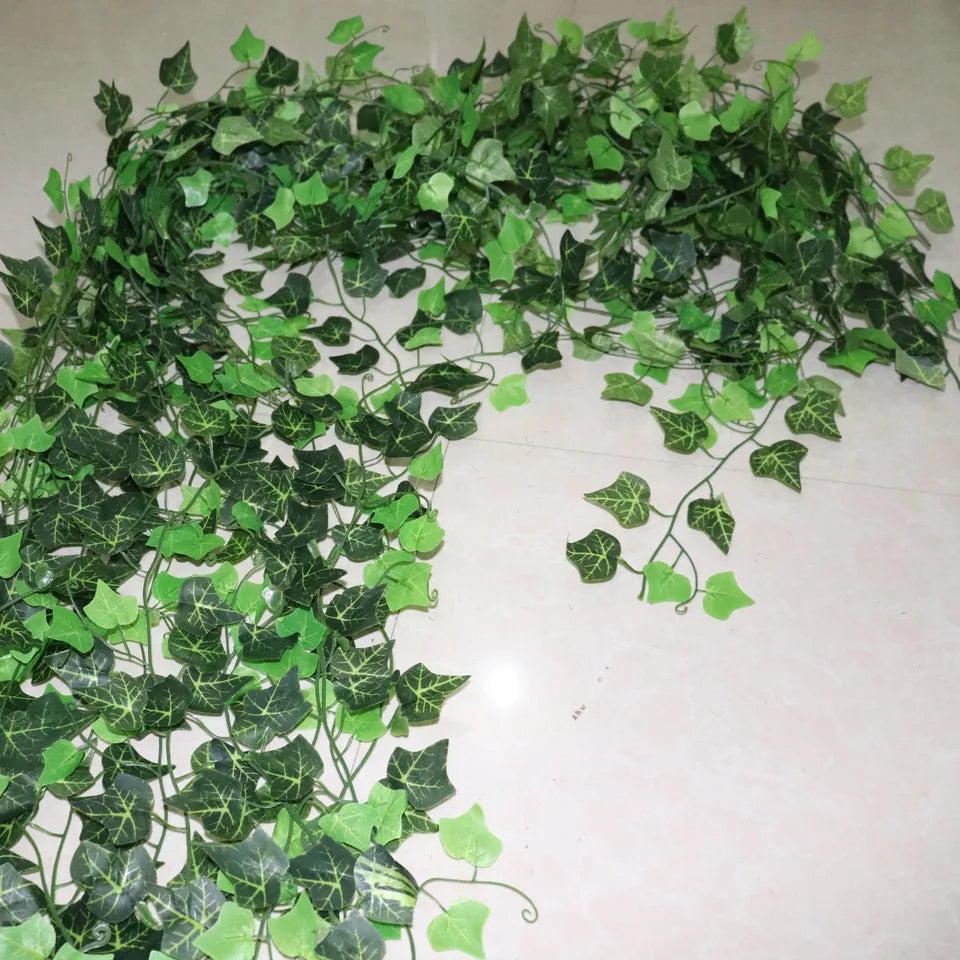 Artificial Ivy Leaf Garland Creeper Green