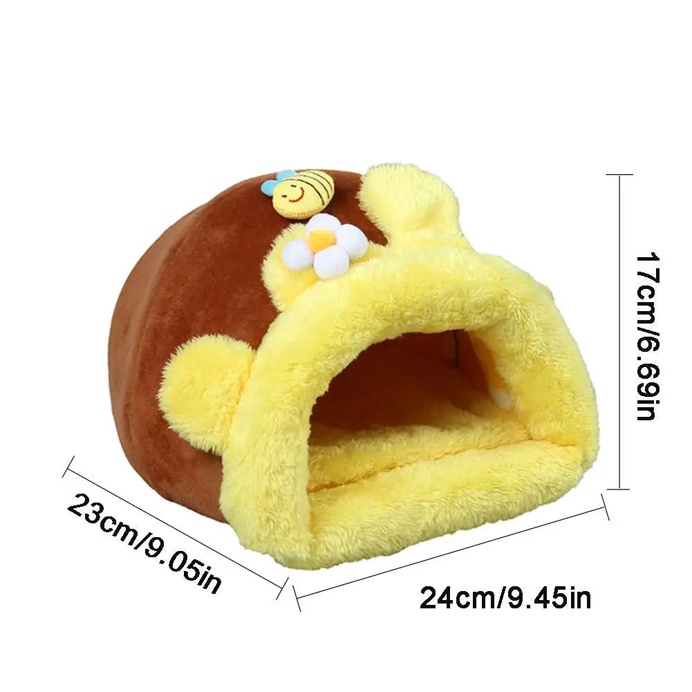 Winter Soft Plush Hamster Bed Nest
