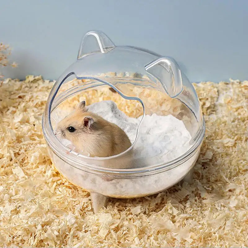 Detachable Transparent Hamster Sand Bath Container