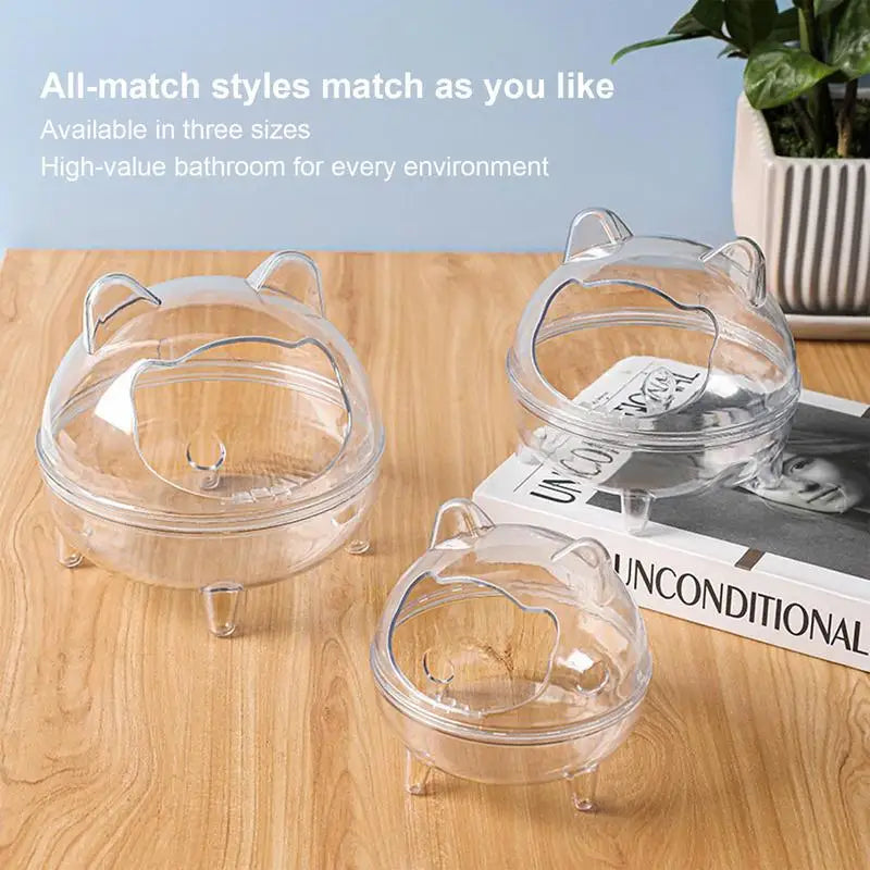 Detachable Transparent Hamster Sand Bath Container