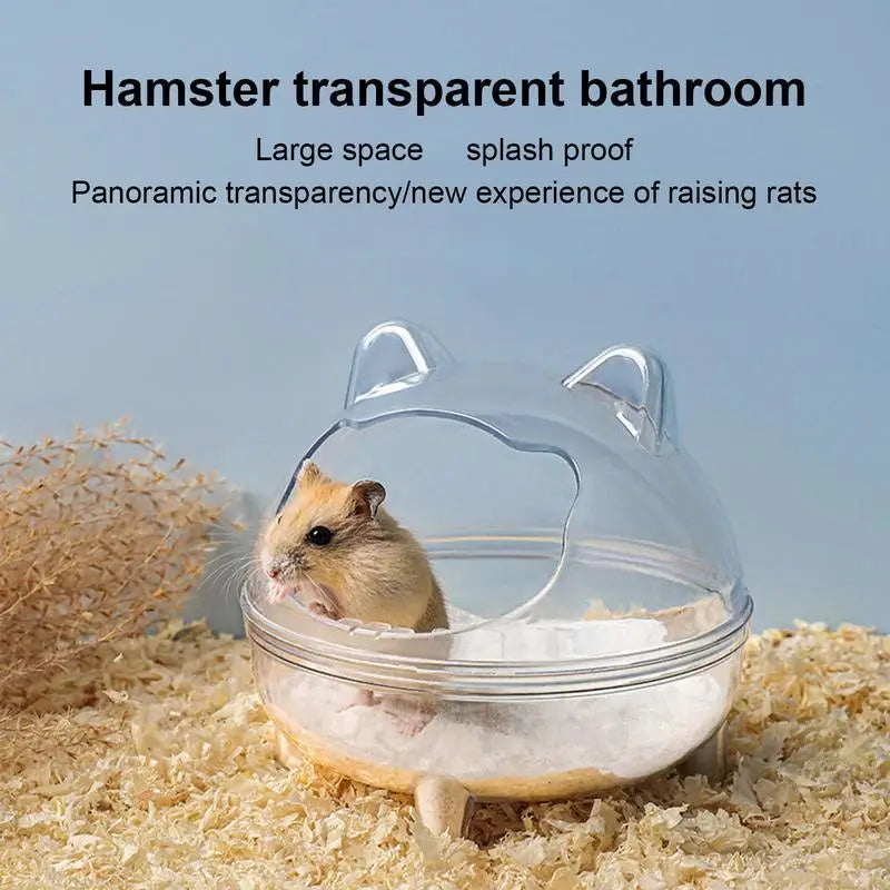 Detachable Transparent Hamster Sand Bath Container