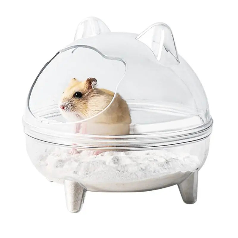 Detachable Transparent Hamster Sand Bath Container