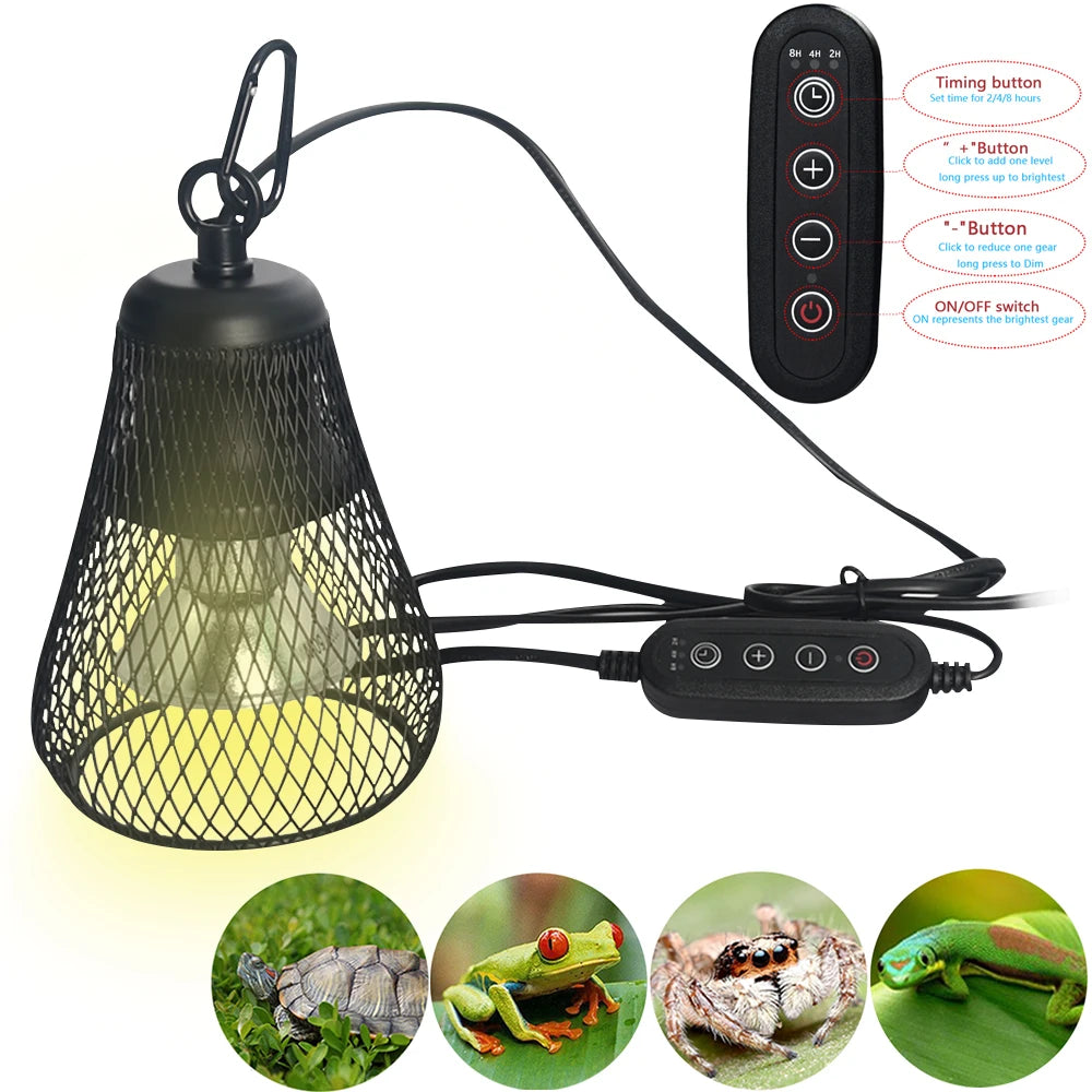 Dimmable Reptile Heat Lamp with Holder