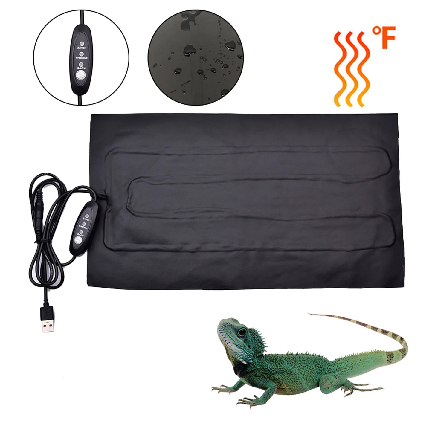 Adjustable Temperature Reptile Heat Mat Controller