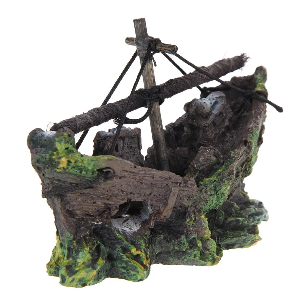 Chic Resin Pirate Ship Decorative Boat