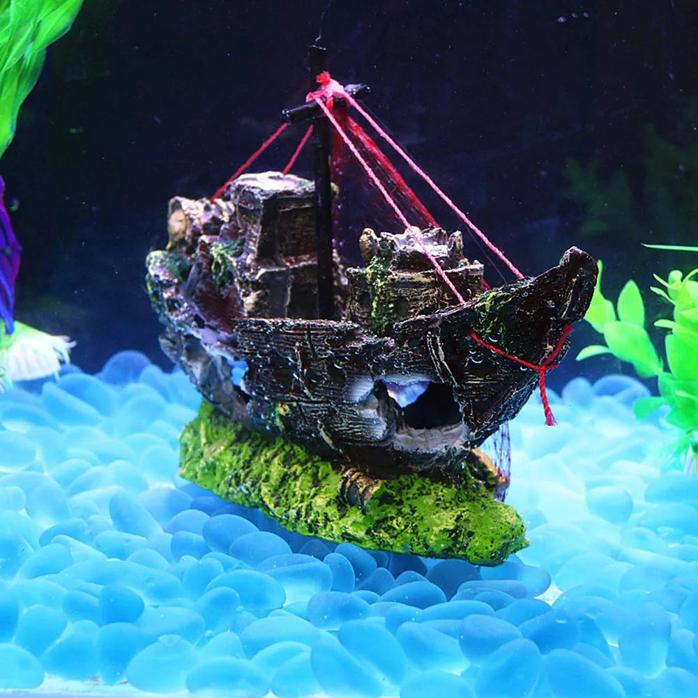 Chic Resin Pirate Ship Decorative Boat