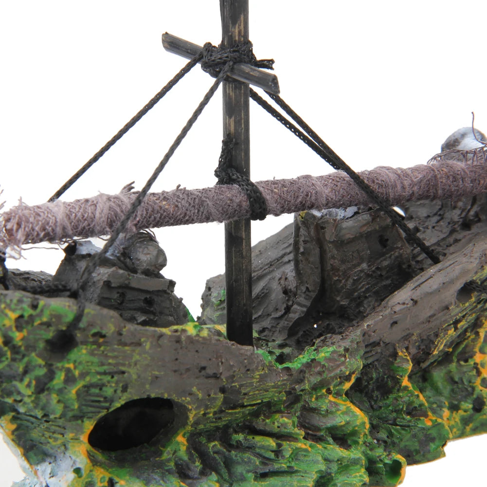 Chic Resin Pirate Ship Decorative Boat