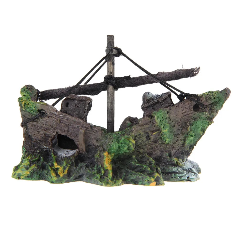 Chic Resin Pirate Ship Decorative Boat