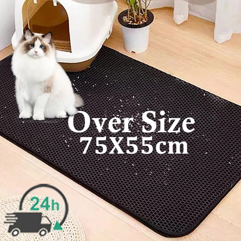 Pet Cat Litter Mat: Waterproof, Double Layer