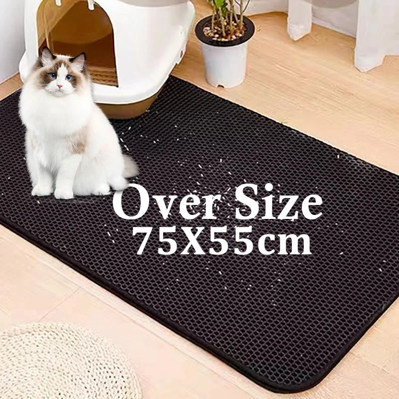 Pet Cat Litter Mat: Waterproof, Double Layer