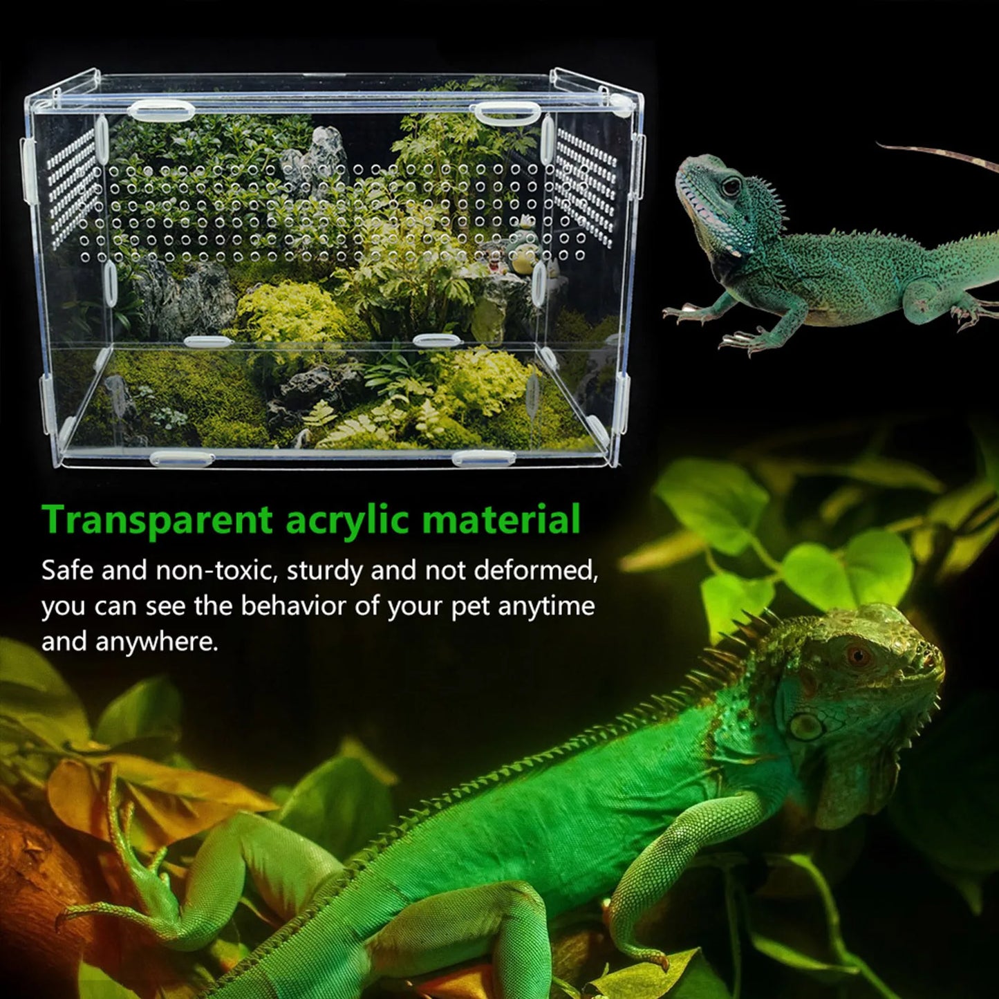High Transparent Reptile Breeding Box Acrylic