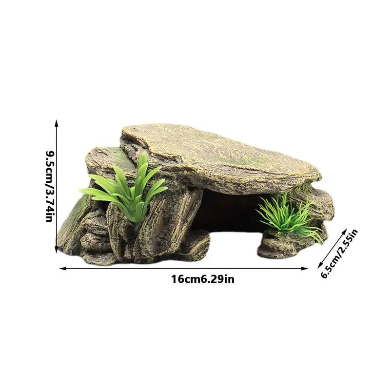 Amphibious Vivid Turtle Reptile Habitat Decoration