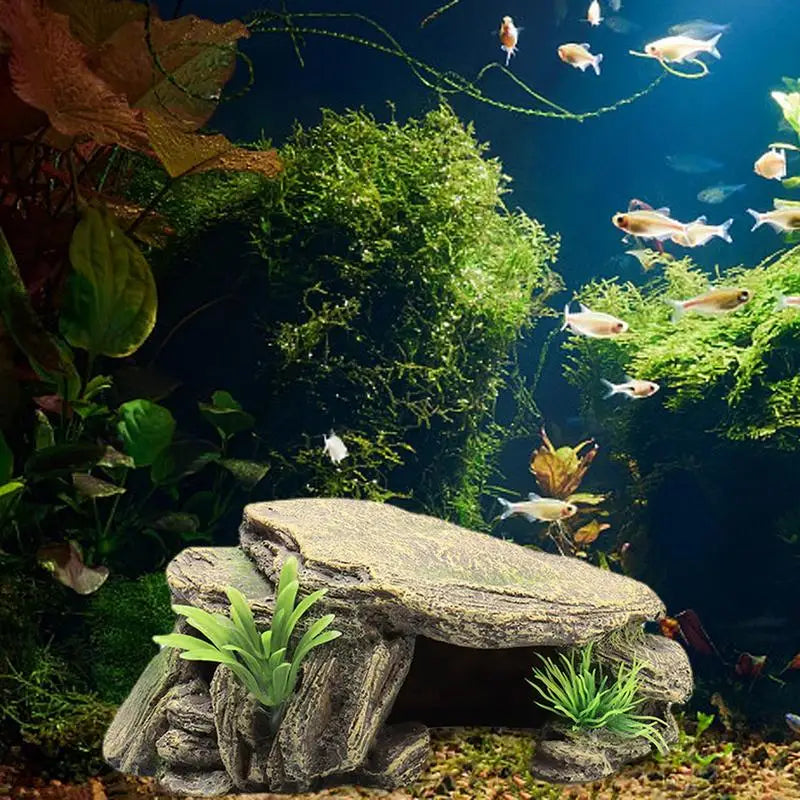 Amphibious Vivid Turtle Reptile Habitat Decoration