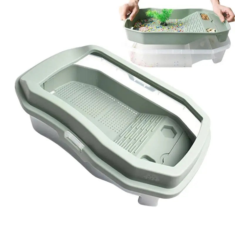 Baby Turtle Habitat with Lid and Anti-Slip