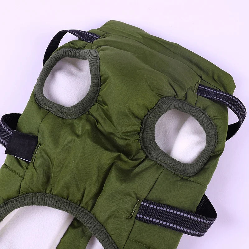 Warm Winter Dog Clothes with Harness